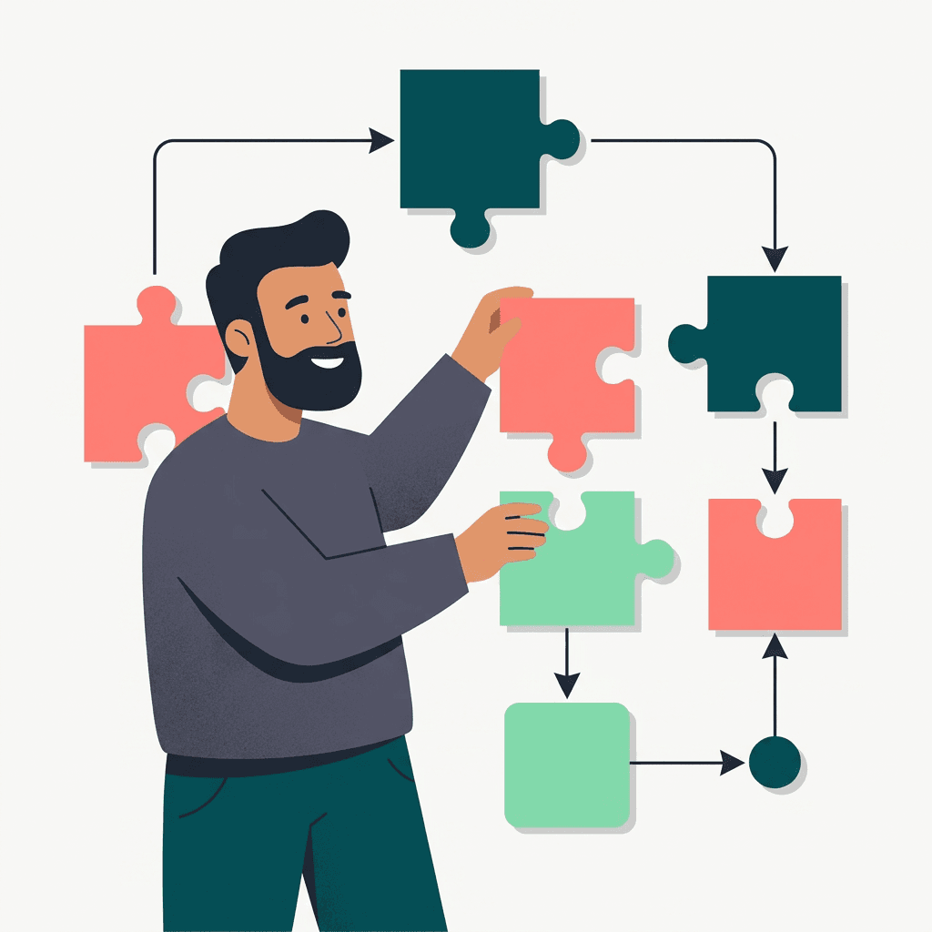 Editor visual de arrastar e soltar para criar automações sem código