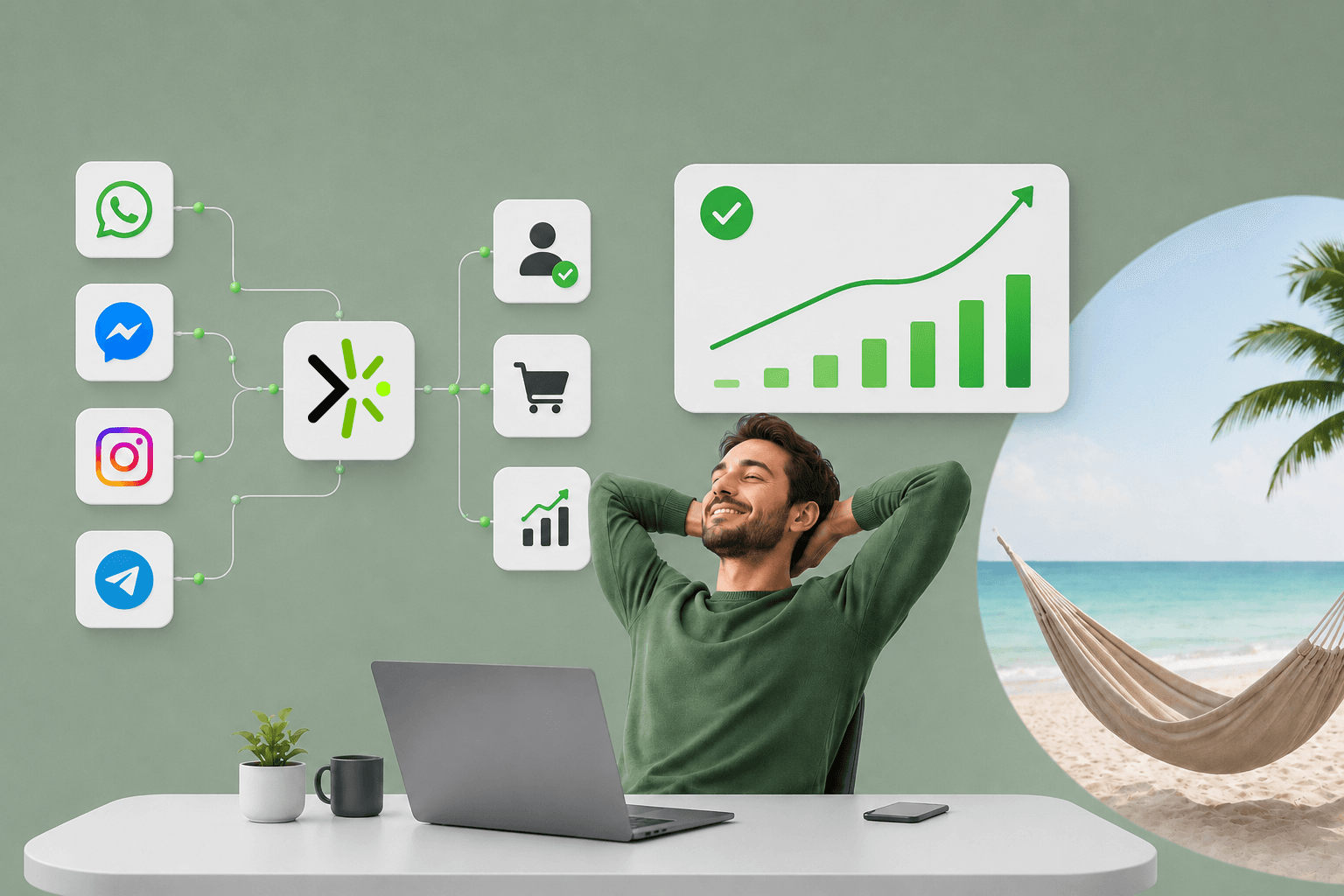 Empresário com liberdade para viver melhor enquanto a TooChe cuida do atendimento